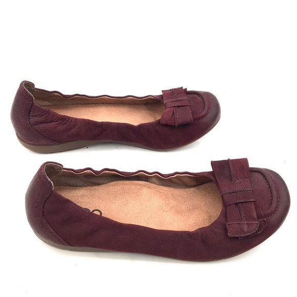 Abeo B.I.O. System tatum Round toe slip on ballet flat shoes purple bow accent 8 - Picture 9 of 11